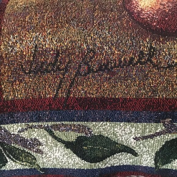 Judy Buswell Multicolor Apples Design Decorative Throw Blanket - Cotton - Picture 5 of 8